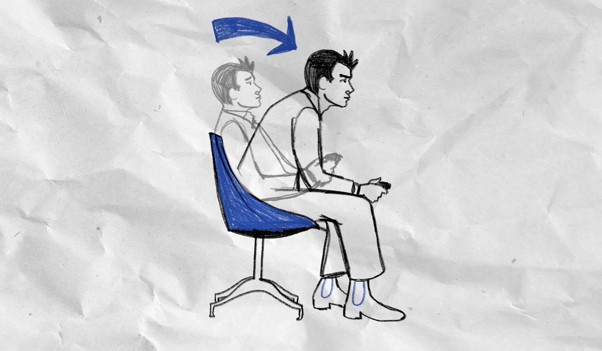 leaning forward in chair diagram  2 meme image